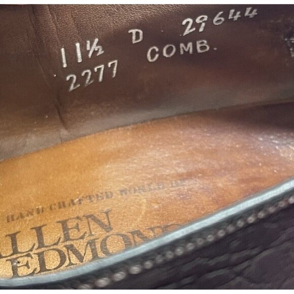 Vintage Allen Edmonds Caribbean Collection Ashbury Loafer Shoes 11.5 D Wine Red - Picture 8 of 9